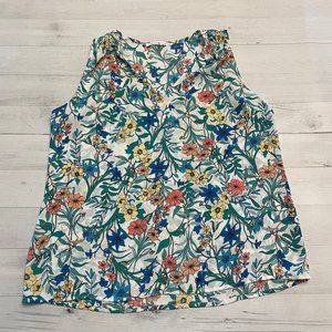 Violet‎ + Claire Floral V-neck Sleeveless Blouse Tank medium